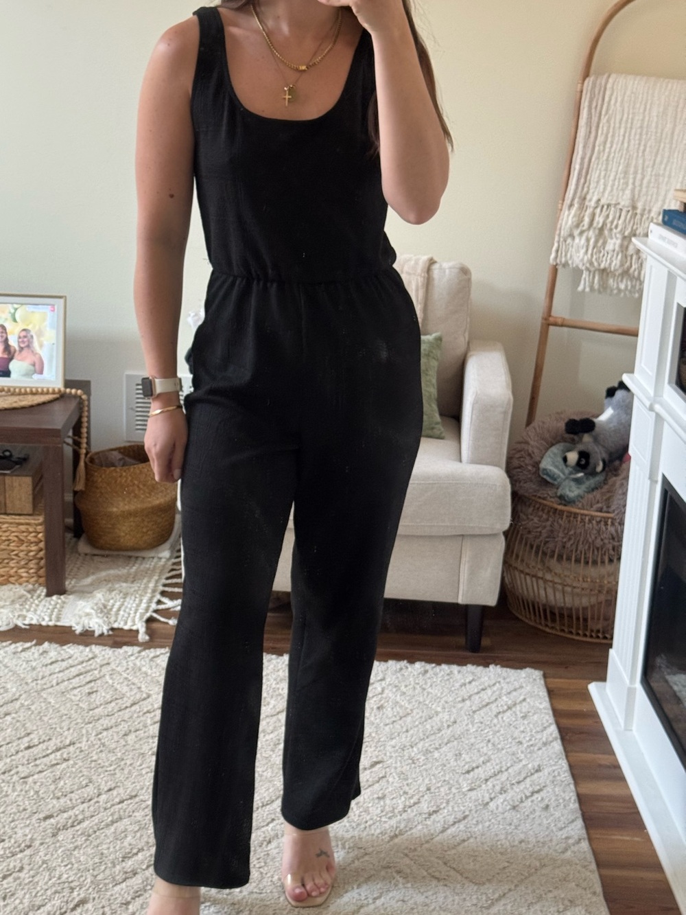 Black Sleeveless Jumpsuit - Classic Women's One-Piece
